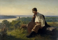 К Трутовський Тарас Шевченко з кобзою над Дныпром 1875.jpg